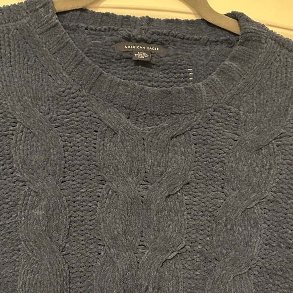 American Eagle Outfitters Navy Cable Knit Sweater - Picture 3 of 7